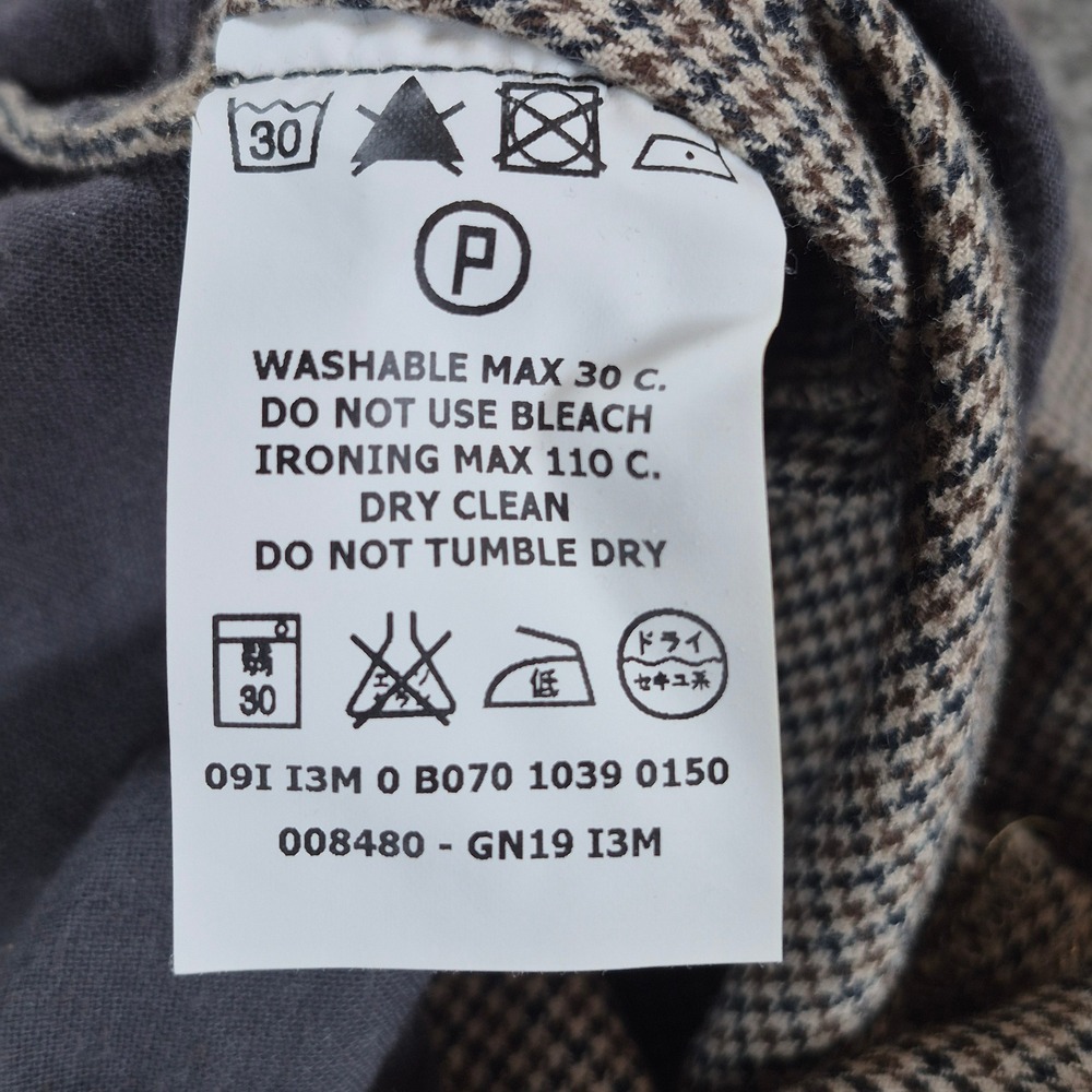 Ice Iceberg Gilmar Jogger Pants Mens 34 Brown Houndstooth Made in Italy - Picture 5 of 13